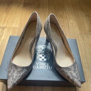 Vince Camuto Faux Snake Skin Heels